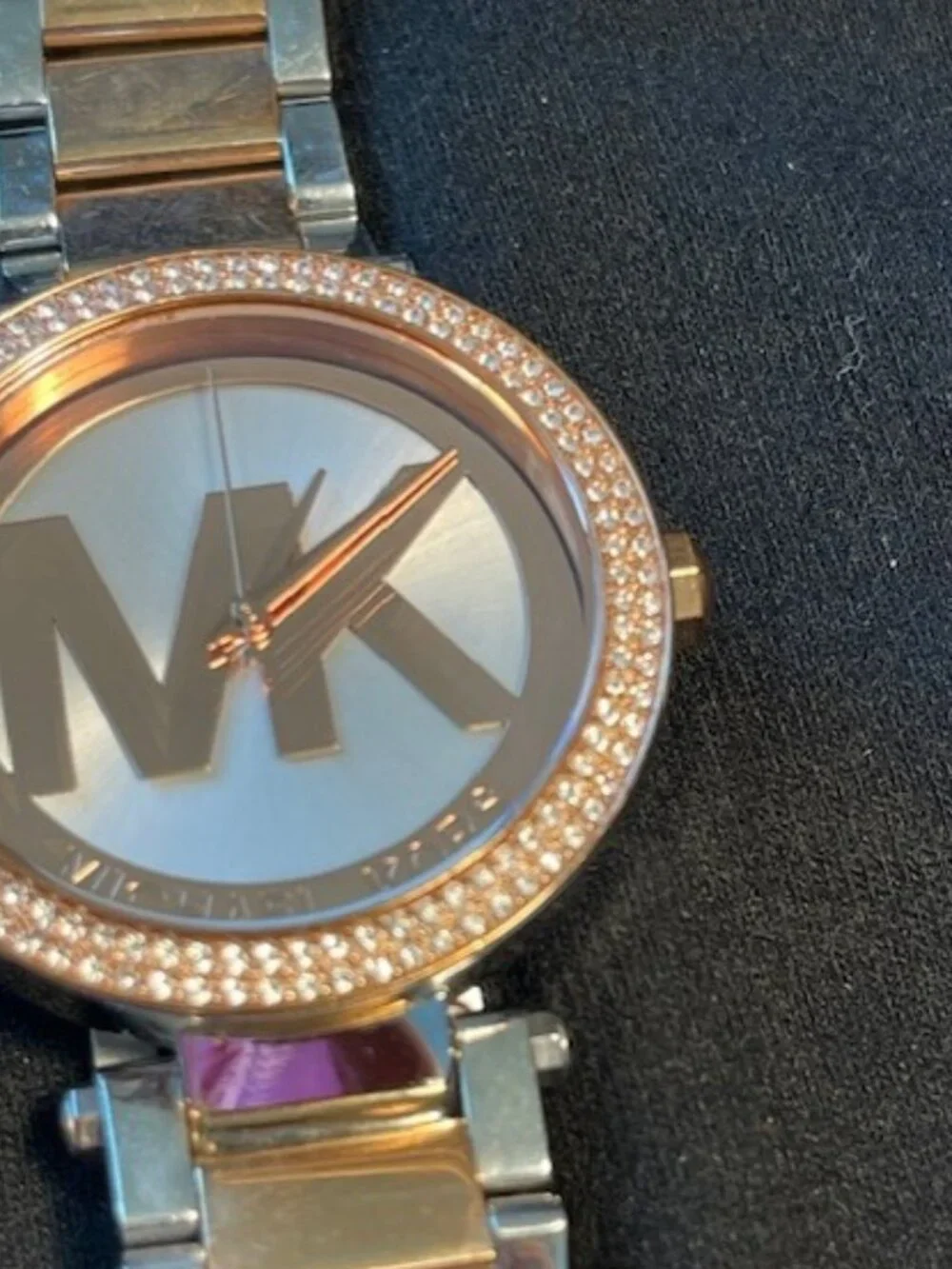 Michael Kors Silver and Rose Gold Watch
